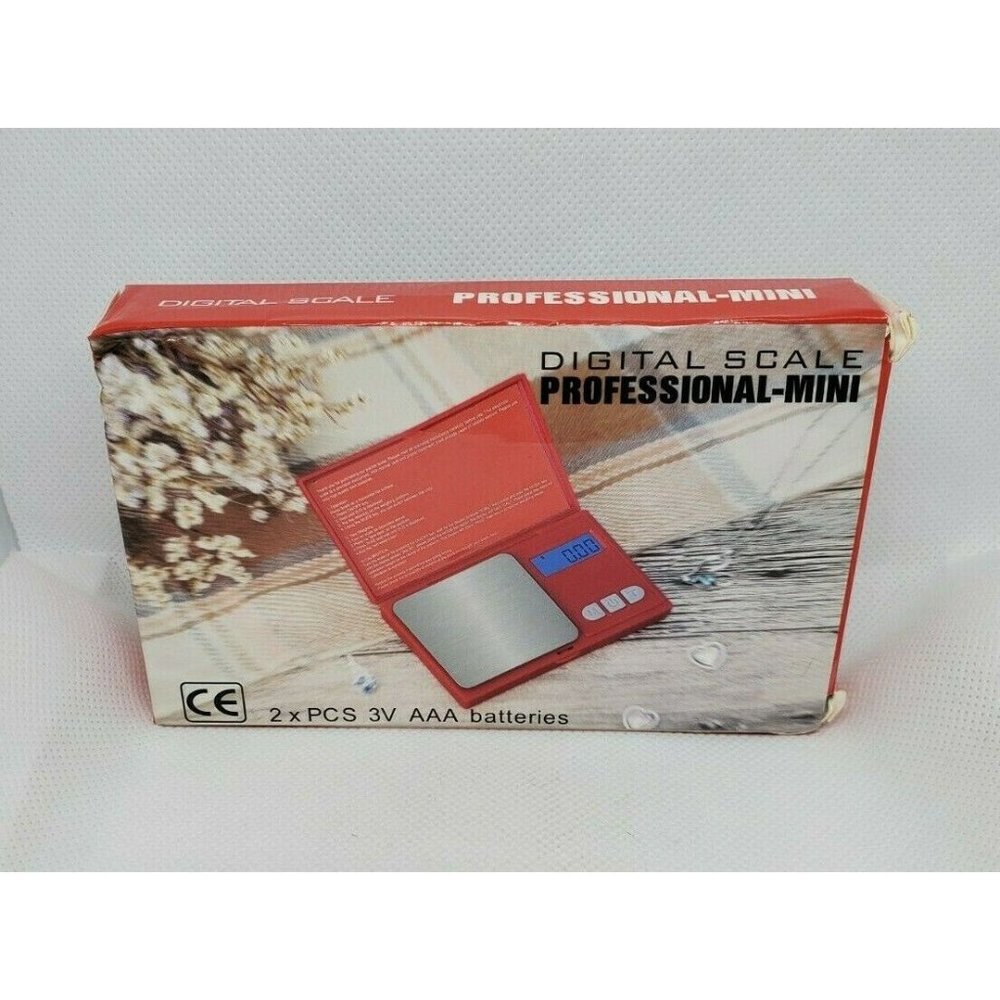 1 CE 2 x PCS 3V AAA Batteries Red Professional Mini Digital Scale 1000gX0.1g